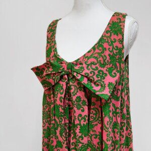 FAB Vintage 60s Mod Dress Psychedelic Go-Go meets Tea at the Plaza, GIANT Bow